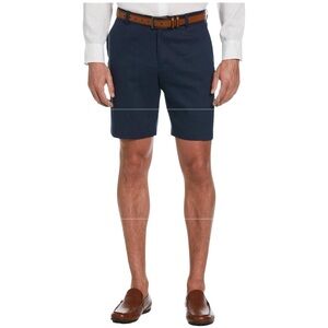 NWT Cubavera Linen Blend 9” Dress Shorts Stretch Flat Front Tailored Fit